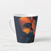 Abstrakte künstlerische Blume Milchtasse (Linke Ecke)