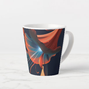 Abstrakte künstlerische Blume Milchtasse