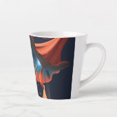 Abstrakte künstlerische Blume Milchtasse (Rechts)