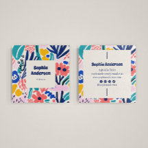 Abstrakte künstlerische Blüte - Trendfarbener Plat