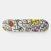 Abstrakte künstlerische Fusion: Das kubistische Wu Skateboard (Horizontal)