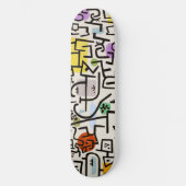 Abstrakte künstlerische Fusion: Das kubistische Wu Skateboard (Vorderseite)