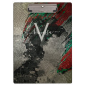 Abstrakte künstlerische Glam-Imitate Gold Glittery Klemmbrett (Vorderseite)