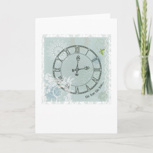 Abstrakte Künstlerische Grüße Karte - Zeitthema (Vorderseite)