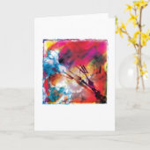 Abstrakte Künstlerische Grußkarte Karte (Gelbe Blume)