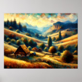 Abstrakte künstlerische Landschaft IV Poster (Vorne)