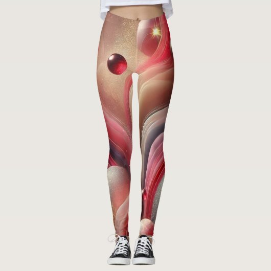 Abstrakte künstlerische Leggings - stilvoll und ei (Vorderseite)