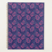 Abstrakte künstlerische Linien, Tulpen und Blätter Planer (Vorderseite)