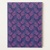 Abstrakte künstlerische Linien, Tulpen und Blätter Planer (Rückseite)