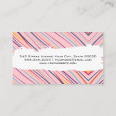 Abstrakte künstlerische Linien Visitenkarte (Rückseite)