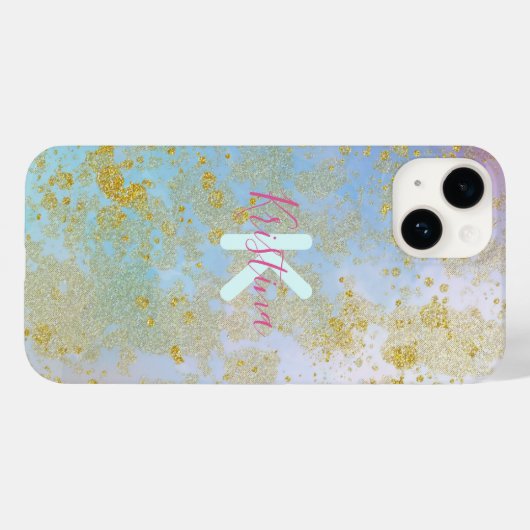 Abstrakte künstlerische Moderne Glam Chic Glitteri Case-Mate iPhone Hülle (Rückseite (Horizontal))