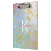 Abstrakte künstlerische Moderne Glam Chic Glitteri Klemmbrett (Links)