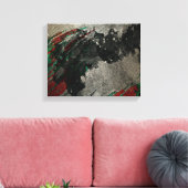 Abstrakte künstlerische Moderne Glam Imitate Gold Leinwanddruck (Insitu (Wohnzimmer))