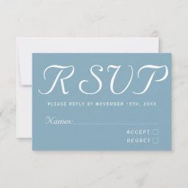 Abstrakte künstlerische Retro Blue Chic RSVP Karte