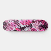 Abstrakte Künstlerische Rosa Burgund Rot-Akrylenma Skateboard (Horizontal)