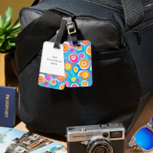 Abstrakte Künstlerzirkel Bright Colors Reiseinfo Gepäckanhänger