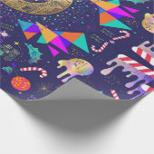Abstrakte künstliche Intelligenz Geschenkpapier (Ecke)