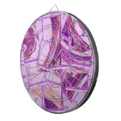 Abstrakte Kunstmalerei 2 Dartscheibe (Vorderseite rechts)