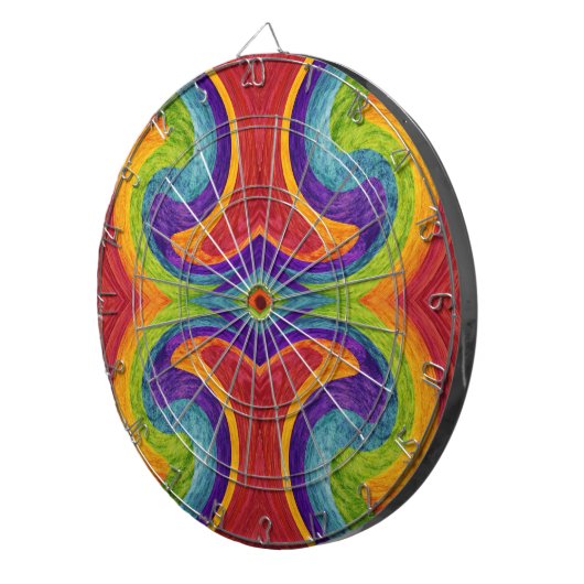 Abstrakte Kunstmalerei 5 Dartscheibe (Vorderseite rechts)