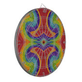 Abstrakte Kunstmalerei 5 Dartscheibe (Vorderseite Links)