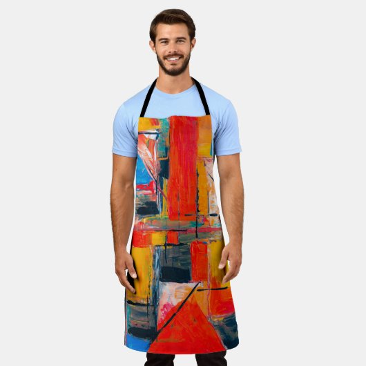 Abstrakte Kunstmalerei Acrylmaler Schürze (Getragen)