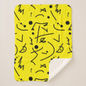 Abstrakte Kunstmalerei auf einem gleichartigen Keh Sherpadecke (Vorderseite)