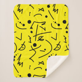 Abstrakte Kunstmalerei auf einem gleichartigen Keh Sherpadecke