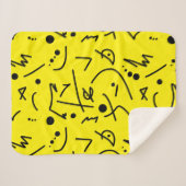 Abstrakte Kunstmalerei auf einem gleichartigen Keh Sherpadecke (Vorderseite (Horizontal))