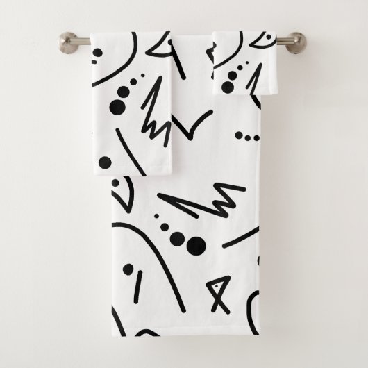 Abstrakte Kunstmalerei Badhandtuch Set (Insitu)