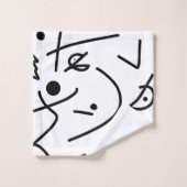 Abstrakte Kunstmalerei Badhandtuch Set (Waschlappen)