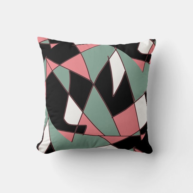 Abstrakte Kunstmalerei eines Kissen (Vorderseite)