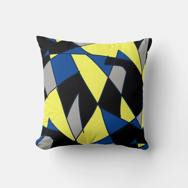 Abstrakte Kunstmalerei eines Kissen (Vorderseite)