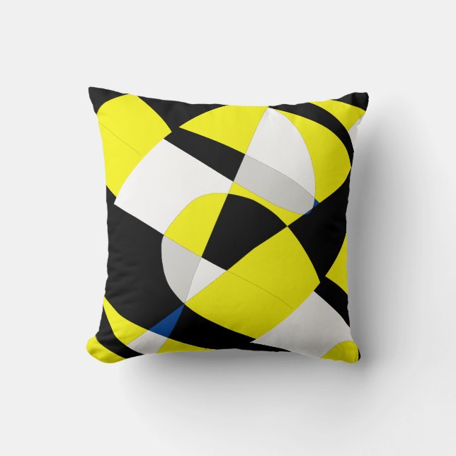 Abstrakte Kunstmalerei eines Kissen (Vorderseite)