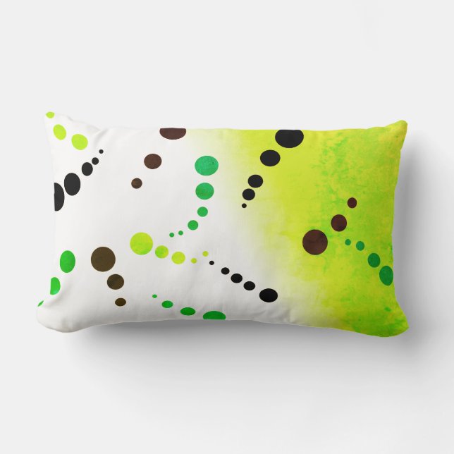 Abstrakte Kunstmalerei eines Kissen (Vorderseite)