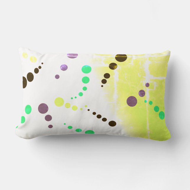 Abstrakte Kunstmalerei eines Kissen (Vorderseite)