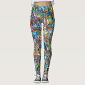 Abstrakte Kunstmalerei eines Leggings (Vorderseite)