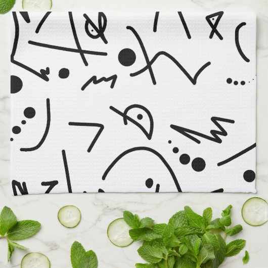 Abstrakte Kunstmalerei Geschirrtuch (Gefaltet)