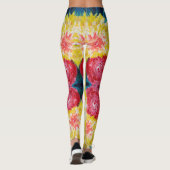 Abstrakte Kunstmalerei im Sommer Leggings (Rückseite)