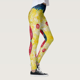 Abstrakte Kunstmalerei im Sommer Leggings