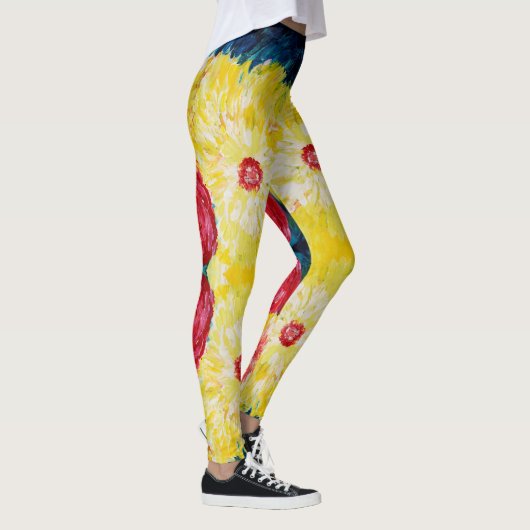 Abstrakte Kunstmalerei im Sommer Leggings (Rechts)