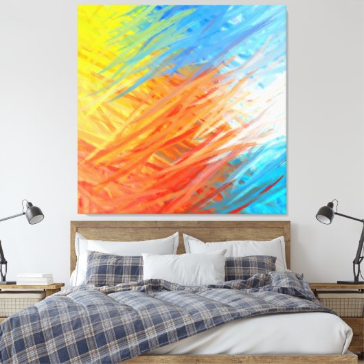 Abstrakte Kunstmalerei in mehreren Farben 4 Leinwanddruck (Insitu (Schlafzimmer))
