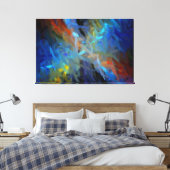 Abstrakte Kunstmalerei in mehreren Farben Leinwanddruck (Insitu (Schlafzimmer))