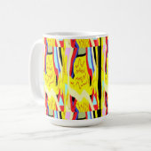 Abstrakte Kunstmalerei Kaffeetasse (Vorderseite Links)