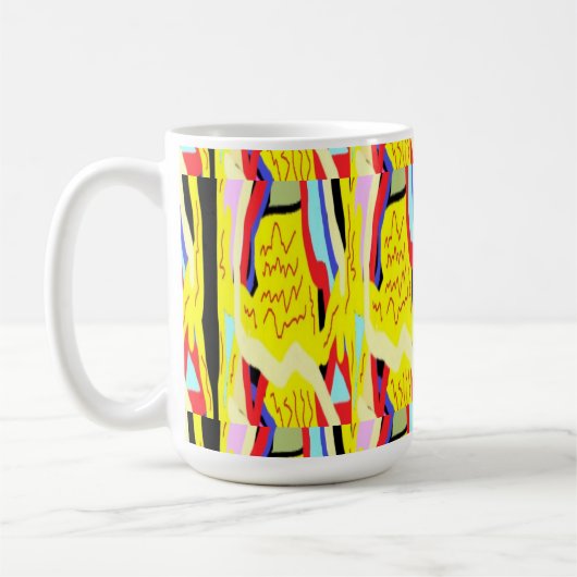 Abstrakte Kunstmalerei Kaffeetasse (Links)