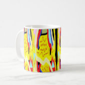 Abstrakte Kunstmalerei Kaffeetasse (Vorderseite Links)