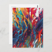 Abstrakte Kunstmalerei Postkarte (Vorne/Hinten)