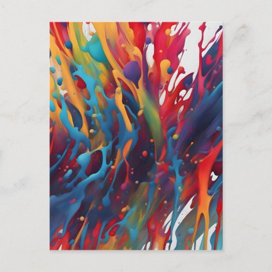 Abstrakte Kunstmalerei Postkarte (Vorderseite)