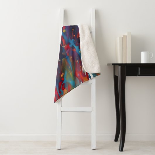 Abstrakte Kunstmalerei Sherpadecke (Beispiel)