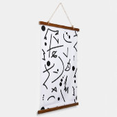 Abstrakte Kunstmalerei Wandteppich Mit Holzrahmen (Gewinkelt)