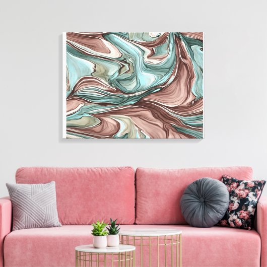 Abstrakte Kunstmauer wirbeln Leinwanddruck (Insitu (Wohnzimmer))